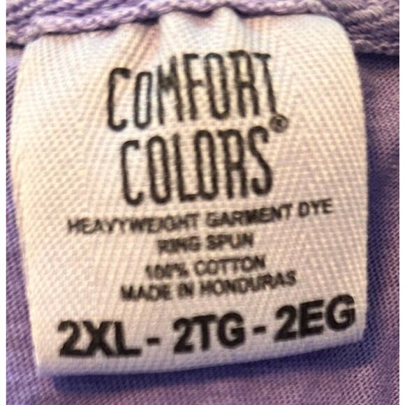 EUC Women's Comfort Colors Light Purple K State Grandma Cotton T Shirt Size 2XL - Picture 3 of 4